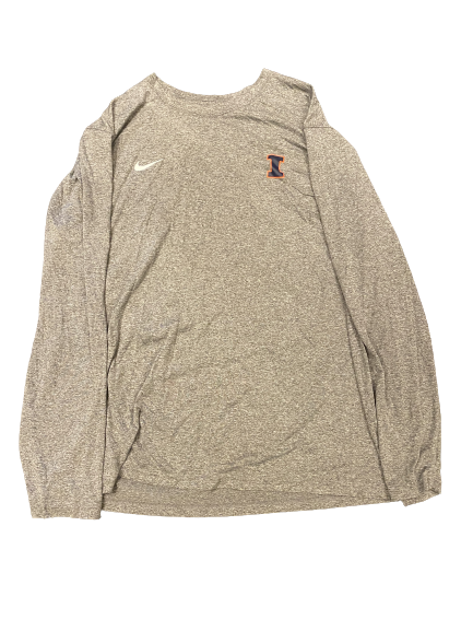 Kofi Cockburn Illinois Basketball Team Issued Long Sleeve Workout Shirt (Size 2XL)