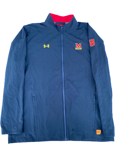 Kingsley Opara Maryland Football Player-Exclusive Zip-Up Jacket With Number (Size XXL)