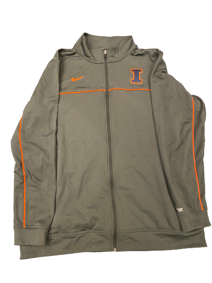 Kofi Cockburn Illinois Basketball Team Issued Zip Up Jacket (Size 2XLT)