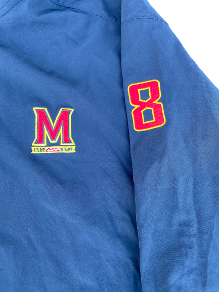 Kingsley Opara Maryland Football Player-Exclusive Zip-Up Jacket With Number (Size XXL)