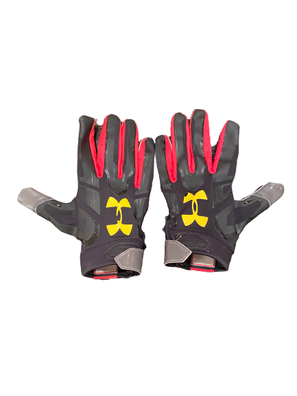Shaq Smith Maryland Football Player-Exclusive Gloves (Size XXL)
