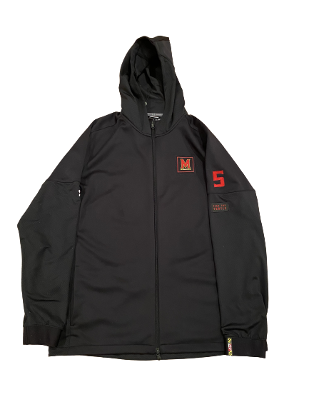 Shaq Smith Maryland Football Player-Exclusive Under Armour Zip-Up Jacket With Number (Size XL)