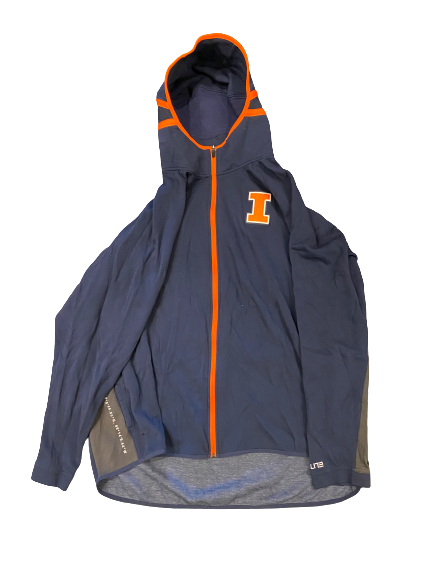 Kofi Cockburn Illinois Basketball Team Issued Zip Up Jacket (Size 3XL)