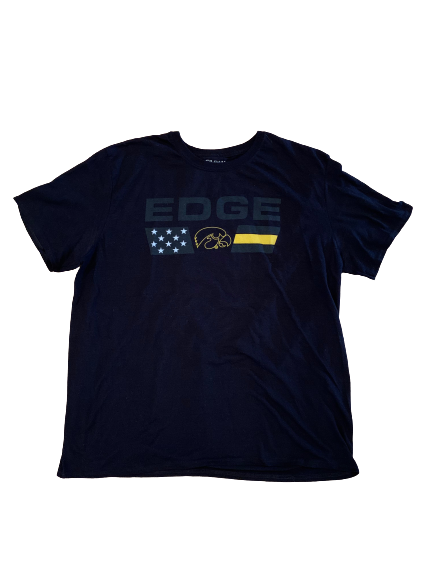 Brandon Smith Iowa Football Team Exclusive "EDGE" T-Shirt (Size XL)