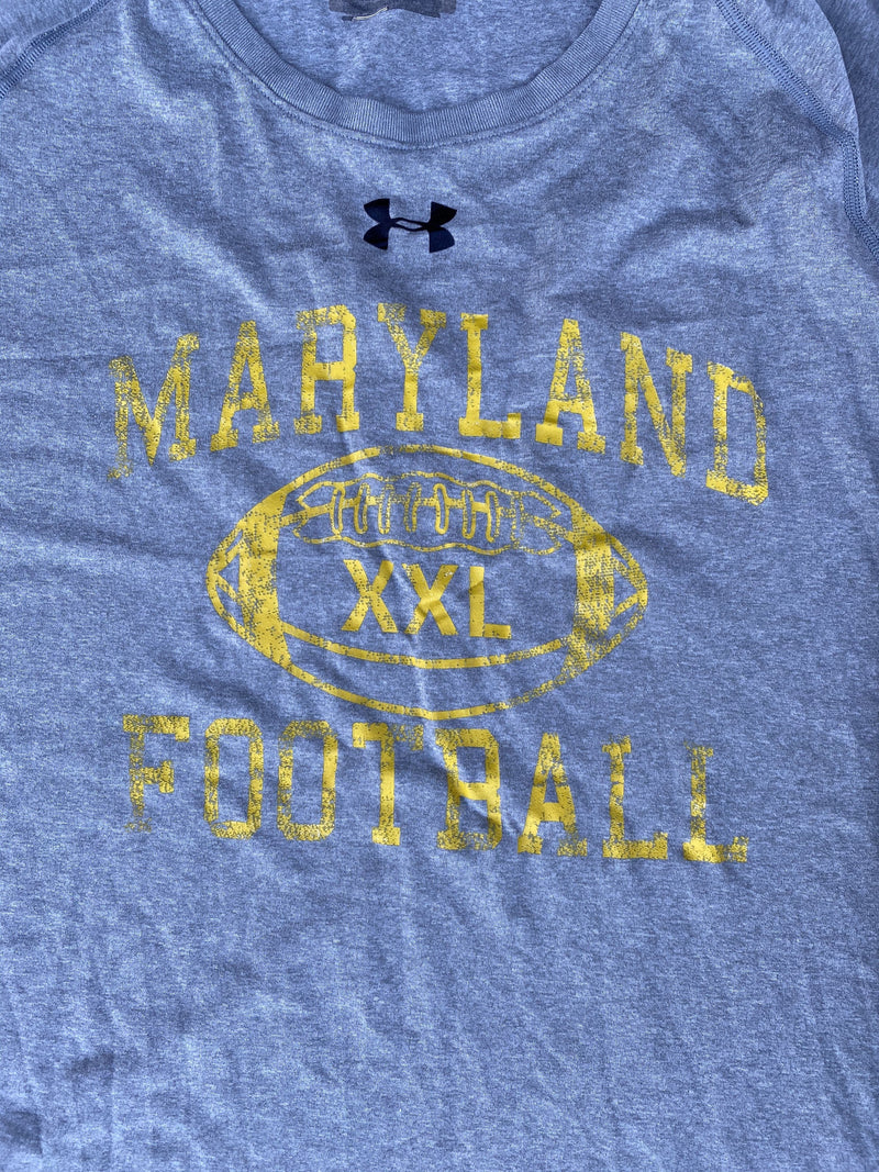 Kingsley Opara Maryland Football Under Armour Long Sleeve Shirt (Size XXXL)