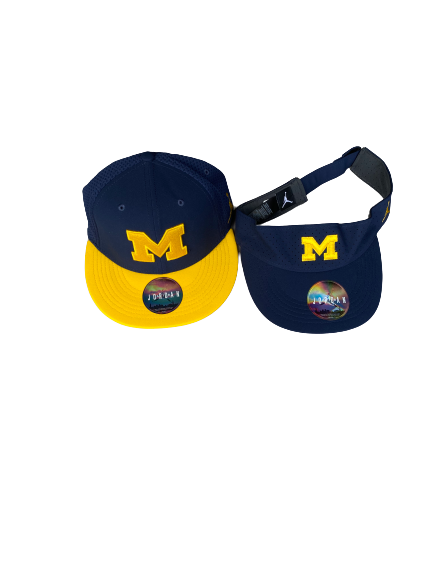 Stephen Spanellis Michigan Football Team Issued Hat & Visor