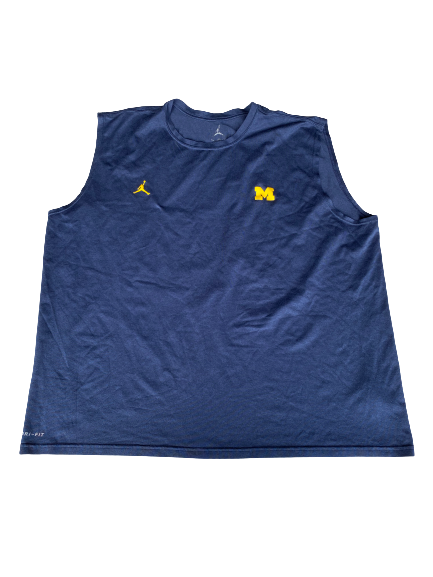 Stephen Spanellis Michigan Football Team Exclusive Tank with Number on Back (Size 3XL)