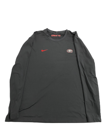 Bill Norton Georgia Football Team-Issued Long Sleeve Crewneck Pullover (Size XXL)