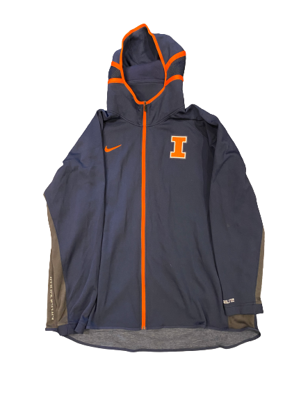 Kofi Cockburn Illinois Basketball Team Issued Zip Up Jacket (Size 3XLT)