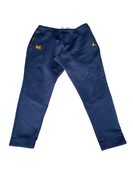 Stephen Spanellis Michigan Football Team Issued Travel Sweatpants (Size 3XL)