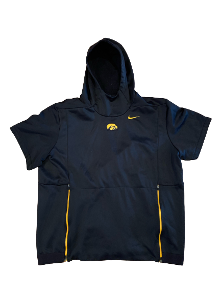 Brandon Smith Iowa Football Team Issued Short Sleeve Hoodie (Size XL)