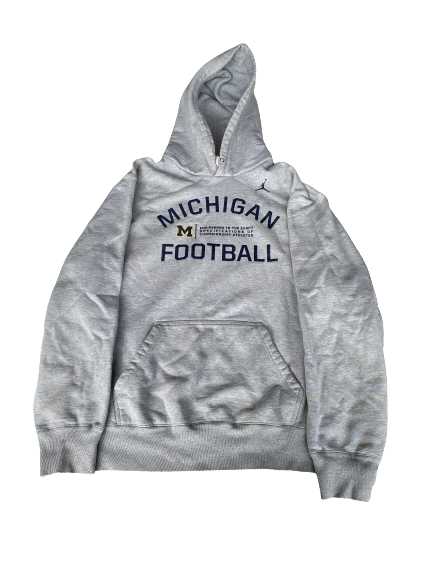 Stephen Spanellis Michigan Football Team Issued Sweatshirt (Size 3XL)