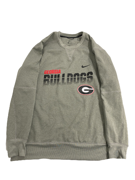Bill Norton Georgia Football Team-Issued Crewneck Sweatshirt (Size XXL)