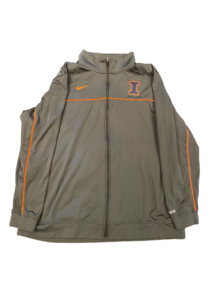 Kofi Cockburn Illinois Basketball Team Issued Zip Up Jacket (Size 3XLT)