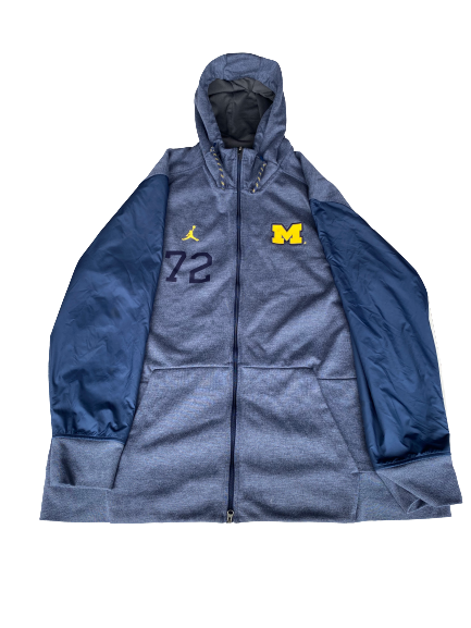 Stephen Spanellis Michigan Football Team Exclusive Jacket with Number (Size 3XL)