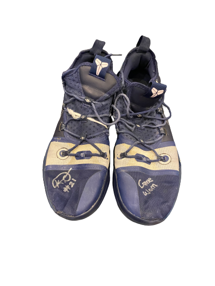 Kofi Cockburn Illinois Basketball SIGNED Game Worn Shoes (Size 16.5) - Photo Matched