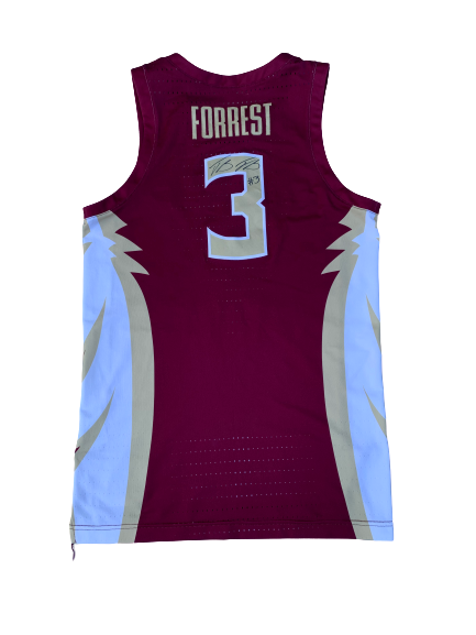 Trent Forrest Florida State Basketball Signed 2018-2019 Season Game-Worn Jersey (Size 46)
