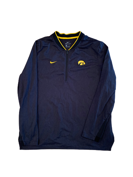 Brandon Smith Iowa Football Team Issued Half Zip Pullover (Size XL)