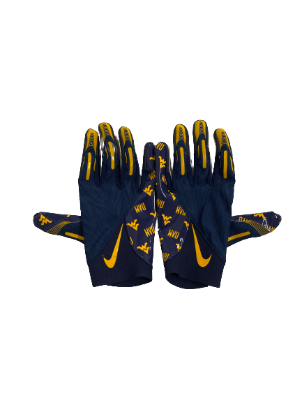 Jordan White West Virginia Football Player-Exclusive Gloves (Size XXXL)