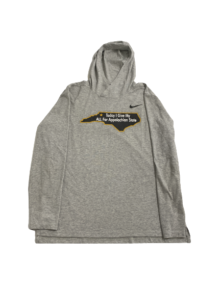 Kaiden Smith App State Football Team Issued Performance Hoodie (Size L)