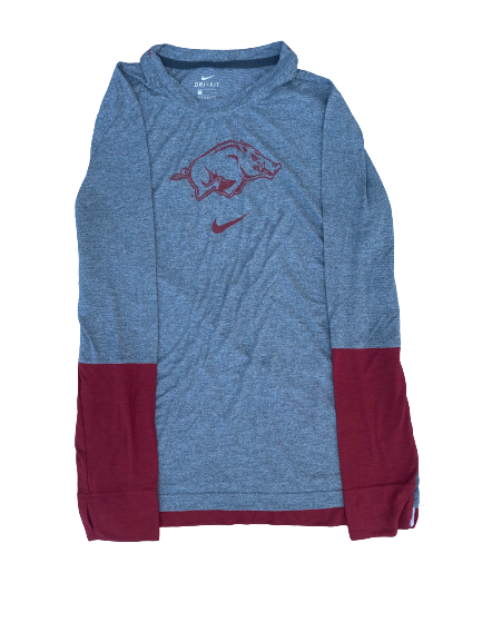 Rakeem Boyd Arkansas Football Team Issued Long Sleeve Workout Shirt (Size L)
