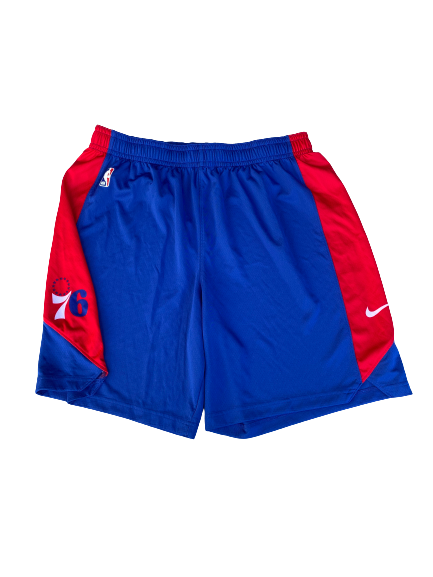 Aric Holman Philadelphia 76ers Team Exclusive Practice Shorts (Size XXL)