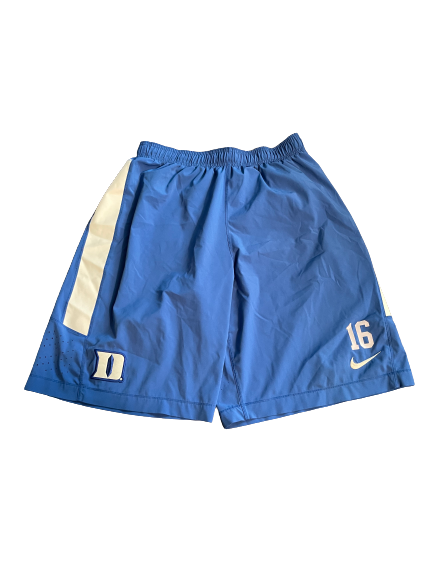 Dylan Singleton Duke Football Team Issued Shorts with Number (Size L)