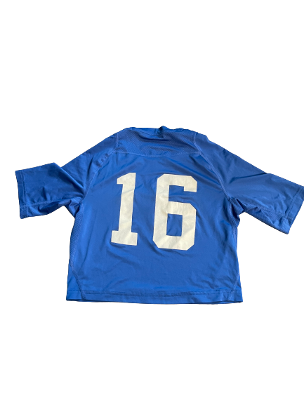 Dylan Singleton Duke Exclusive "DukeGang" Crop-Top Workout Shirt with Number on Back (Size L)