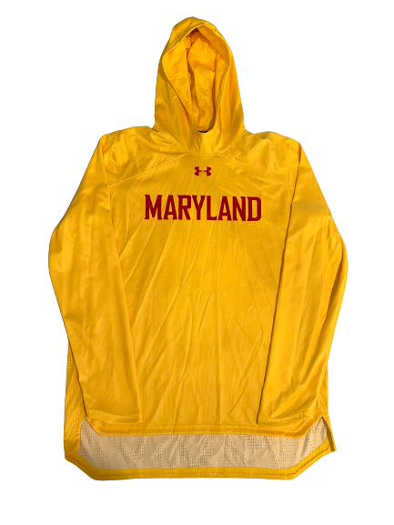 Eric Ayala Maryland Basketball Team Exclusive Pre-Game Warm-Up Hoodie (Size L)