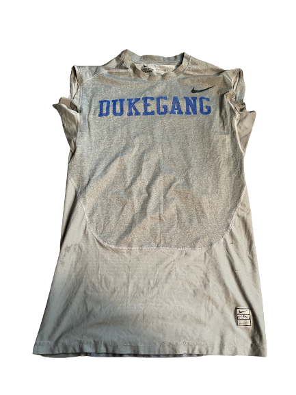 Dylan Singleton Duke Football Player Exclusive "DukeGang" Hand-Cut Tank with Number on Back (Size L)
