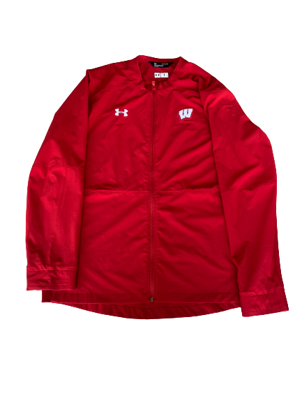 Brevin Pritzl Wisconsin Basketball Team Issued Zip Up Jacket (Size XL)