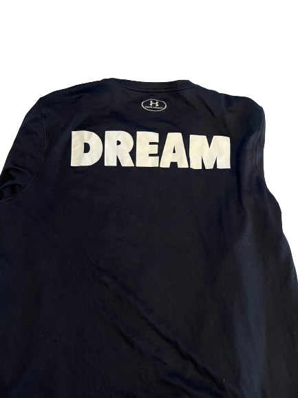 Eric Ayala Maryland Basketball Team Exclusive Long Sleeve "MLK DREAM" Pre-Game Warm-Up Shirt vs. Northwestern (Size L)