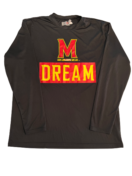 Eric Ayala Maryland Basketball Team Exclusive Long Sleeve "MLK DREAM" Pre-Game Warm-Up Shirt (Size L)