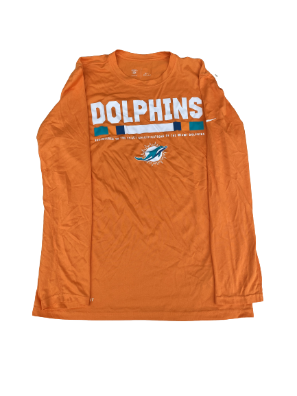 Miami Dolphins Team Issued Long Sleeve Shirt (Size M)