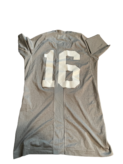 Dylan Singleton Duke Football Player Exclusive Workout Shirt with Number (Size M)