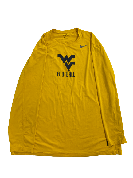 Jordan White West Virginia Football Team-Issued Long Sleeve Shirt (Size XXL)