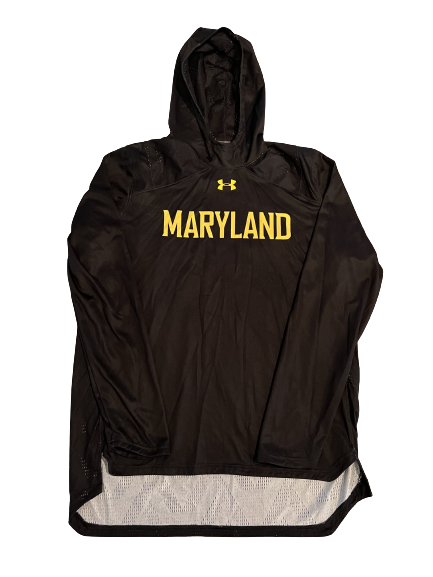 Eric Ayala Maryland Basketball Team Exclusive Pre-Game Warm-Up Hoodie (Size L)