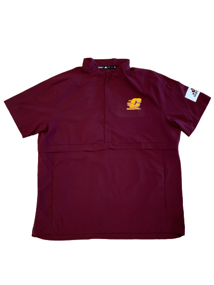 David Moore Central Michigan Football Team Issued Half-Zip Short-Sleeve Pullover (Size XL)