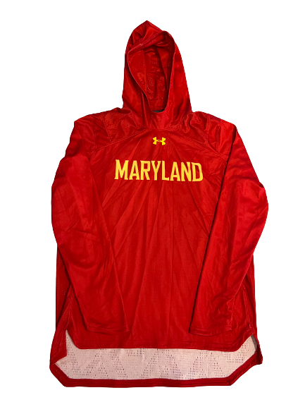 Eric Ayala Maryland Basketball Team Exclusive Pre-Game Warm-Up Hoodie (Size L)