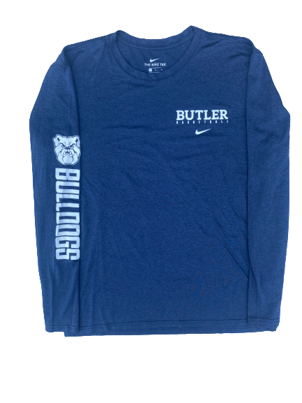 Campbell Donovan Butler Basketball Team Issued Long Sleeve Workout Shirt (Size L)