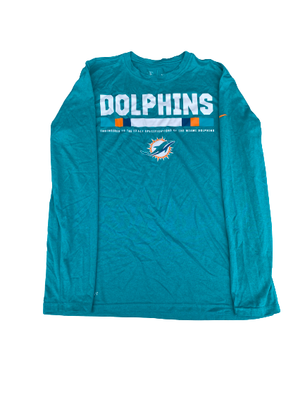 Miami Dolphins Team Issued Long Sleeve Shirt (Size M)