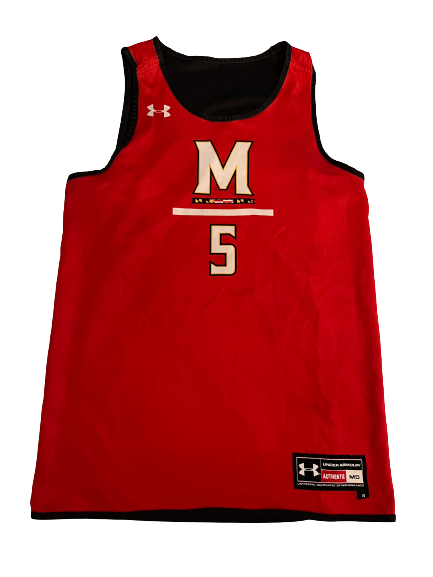 Eric Ayala Maryland Basketball Team Exclusive Reversible Practice Jersey (Size M)