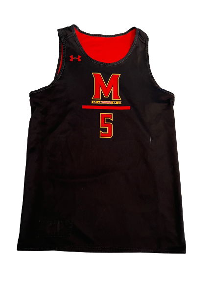 Eric Ayala Maryland Basketball Team Exclusive Reversible Practice Jersey (Size M)