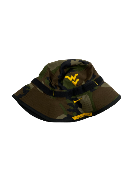 Jordan White West Virginia Football Team-Issued Bucket Hat (Size L/XL) & Adjustable Hat