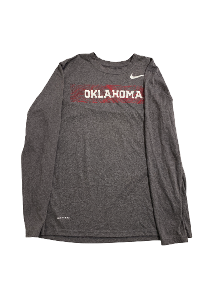 Kylee McLaughlin Oklahoma Volleyball Team Issued Long Sleeve Workout Shirt (Size M)