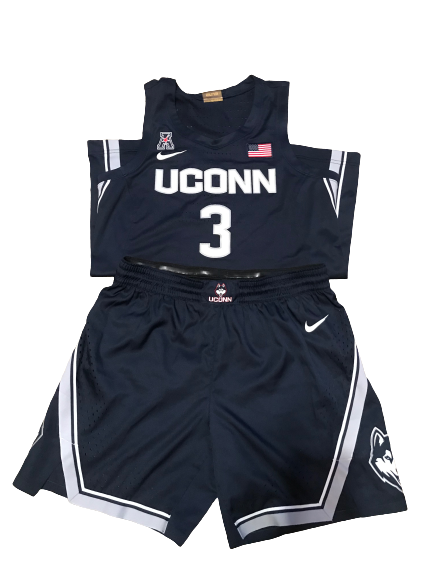 Megan Walker UCONN Basketball Game Worn Uniform Set
