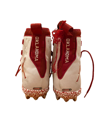 Adrian Ealy Oklahoma Football Game Worn Player Exclusive Cleats (Size 15)