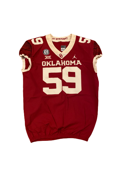 Adrian Ealy Oklahoma Football Game Worn Jersey - Photo Matched (Size 50)