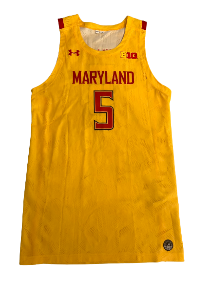 Eric Ayala Maryland Basketball 2019 SIGNED GAME WORN Jersey (Size L)