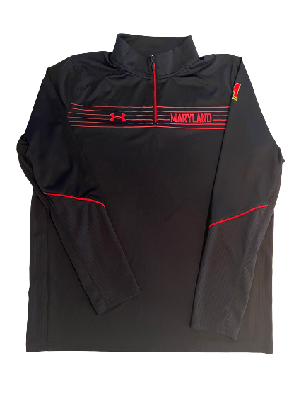 Eric Ayala Maryland Basketball Team Issued Quarter-Zip Pullover (Size L)